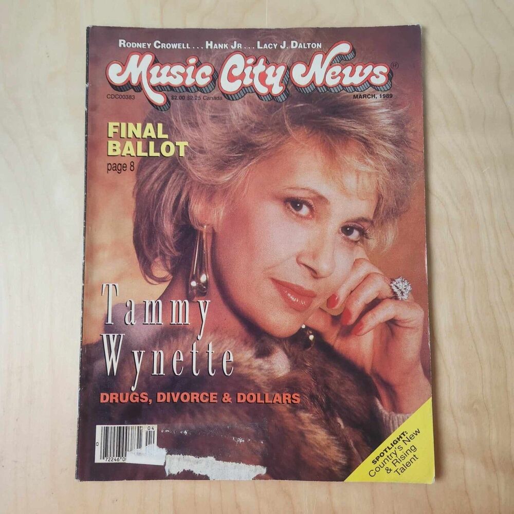 Vintage Music City News Magazine March 1989 Tammy Wynette Cover Country Music